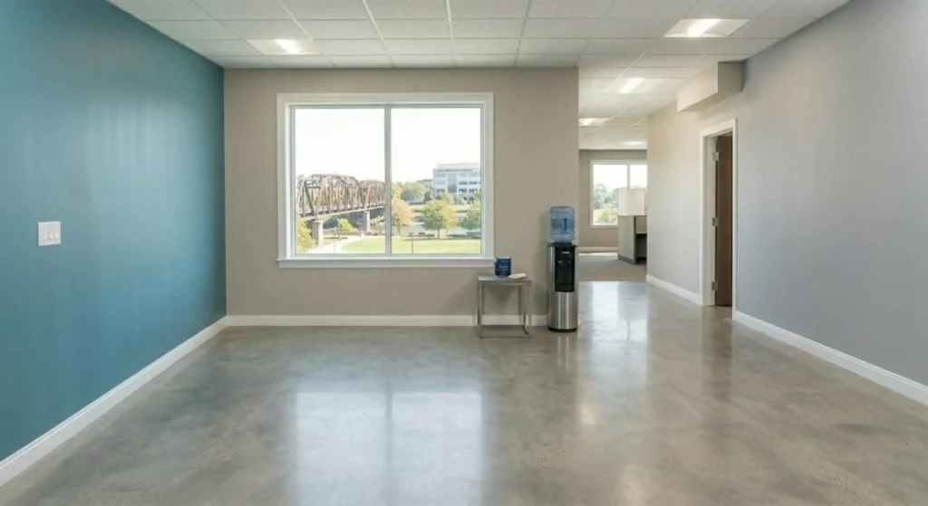 clean, freshly painted walls