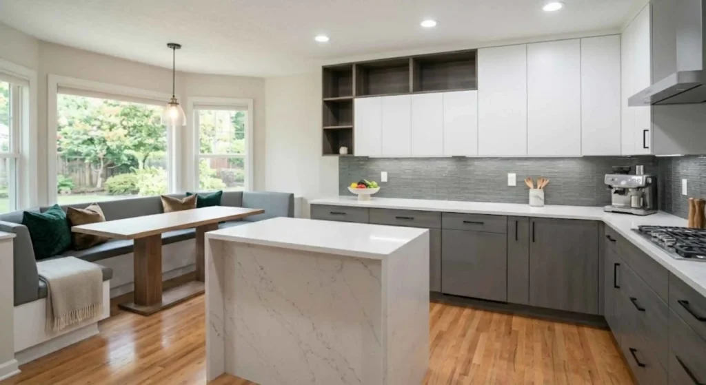 fully refinished, modern Granite Bay kitchen