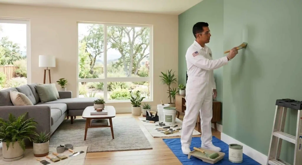 Eco-friendly interior painting in Rocklin home